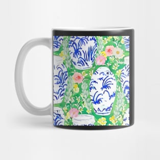 Wild flowers and chinoiserie jars Mug